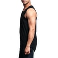 thumbnail image 3 of G-Style USA Solid Color Long Length Curved Hem Tank Top - Black - 4X-Large, 3 of 4