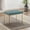 Teal Blue, variant on Modern Rectangular Ottoman Footstool with Gold Metal Legs, Upholstered Accent Bench for Bedroom, Living Room