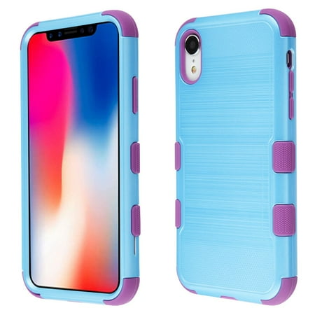 TUFF Hybrid (Military Grade Certified) Brushed Finish Case for Apple iPhone XR - Sky (Best Sky Map App For Iphone)