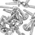 thumbnail image 4 of SEWACC 100pcs Self Tapping Threading Screw Fix Metal Plates Silver Stainless Steel, 4 of 8