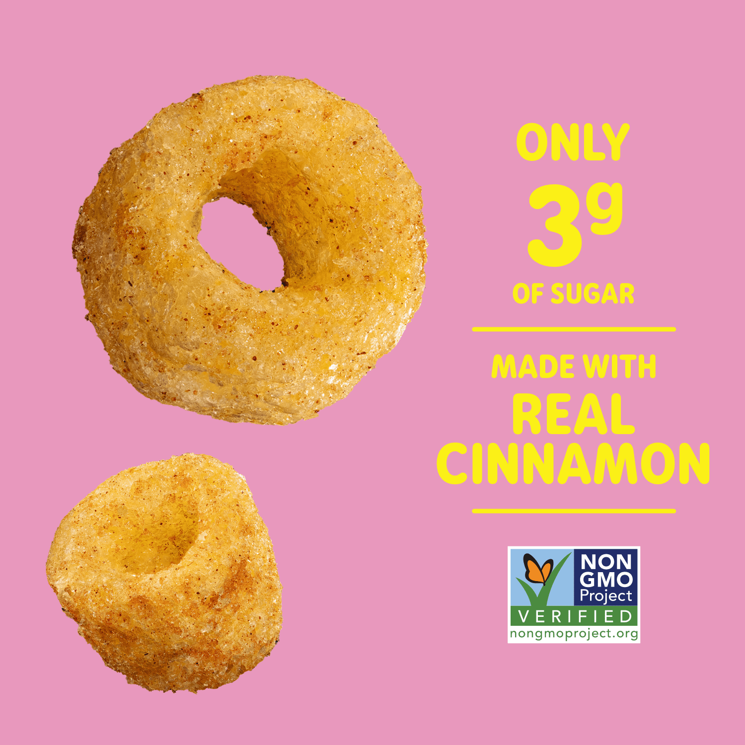 (3 pack) Good Eat'n Cinnamon Sugar Puffs, Baked Non-GMO Corn Snack, Gluten-Free, Vegan, 5oz