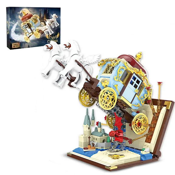 Honchoes Magic Flying Carriage Building Set with Book & Horse Compatible with Lego Gift for Boys Girls 712 Pcs