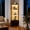 Black, variant on CazToi 58" 5-Tier Corner Shelf Stand with LED Lights Narrow Metal Frame Bookshelf with Storage Rack Display Shelf