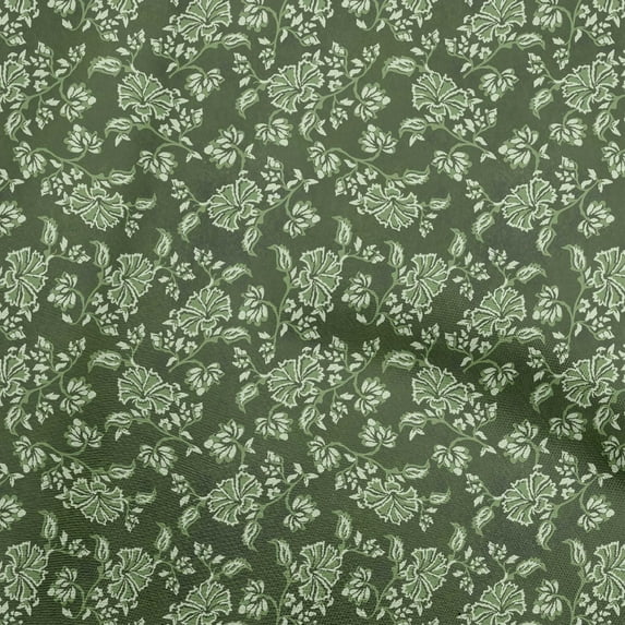 oneOone Cotton Poplin Twill Forest Green Fabric Batik Sewing Craft Projects Fabric Prints By Yard 56 Inch Wide