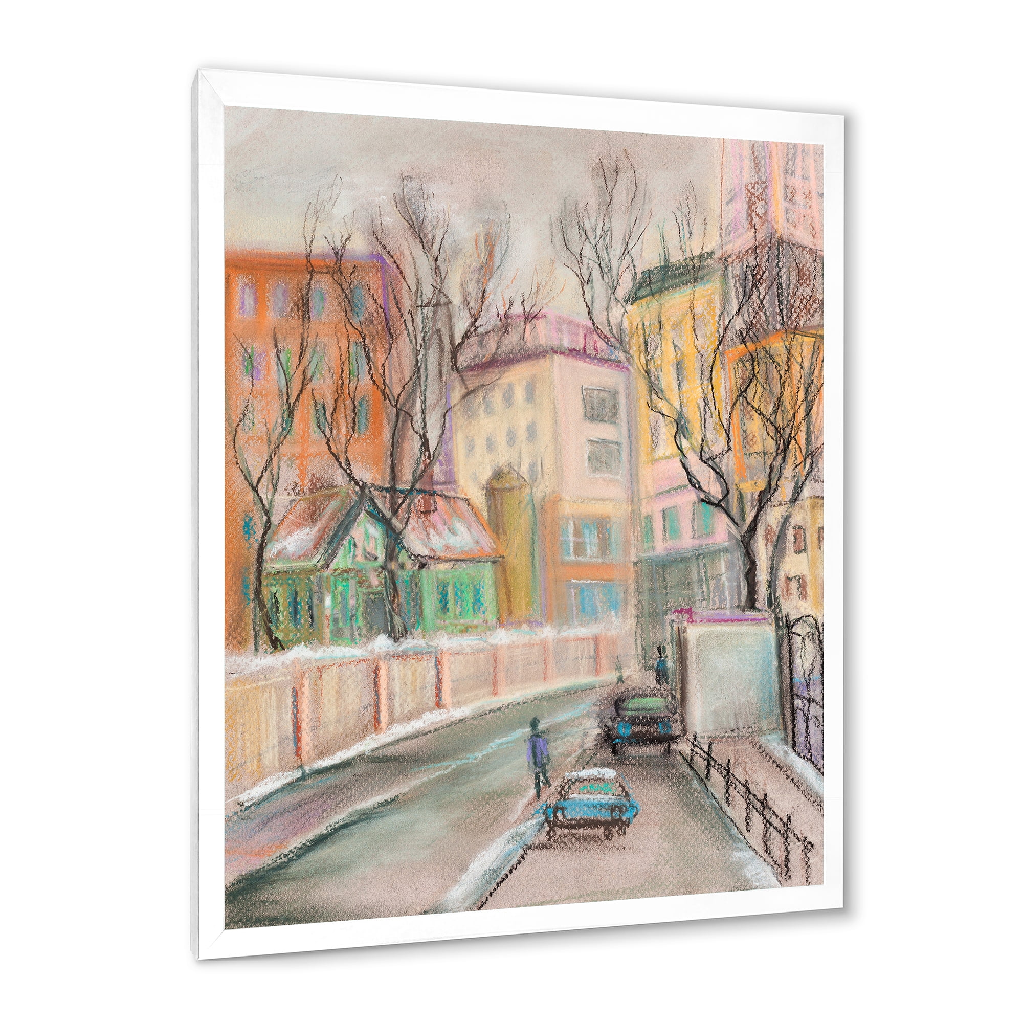 Designart 'Lanes In Moscow Cityscape' Traditional Framed Art Print