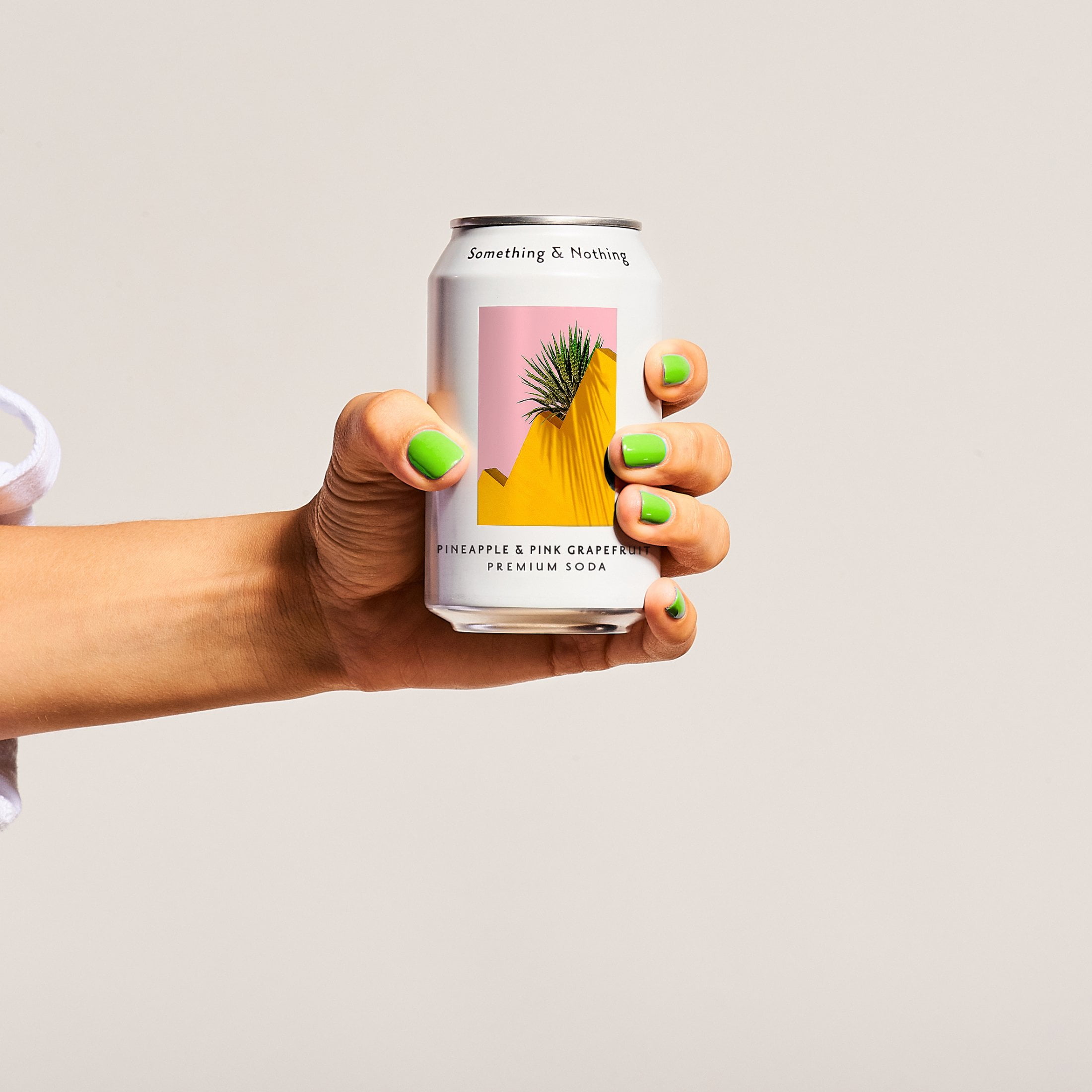 Something & Nothing Lightly Carbonated Pineapple & Pink Grapefruit Premium Soda Case of 12 x 12 Fl Oz