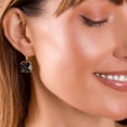 thumbnail image 5 of Humble Chic Square Earrings for Women - Black Glitter Leverback Dangles, 5 of 10