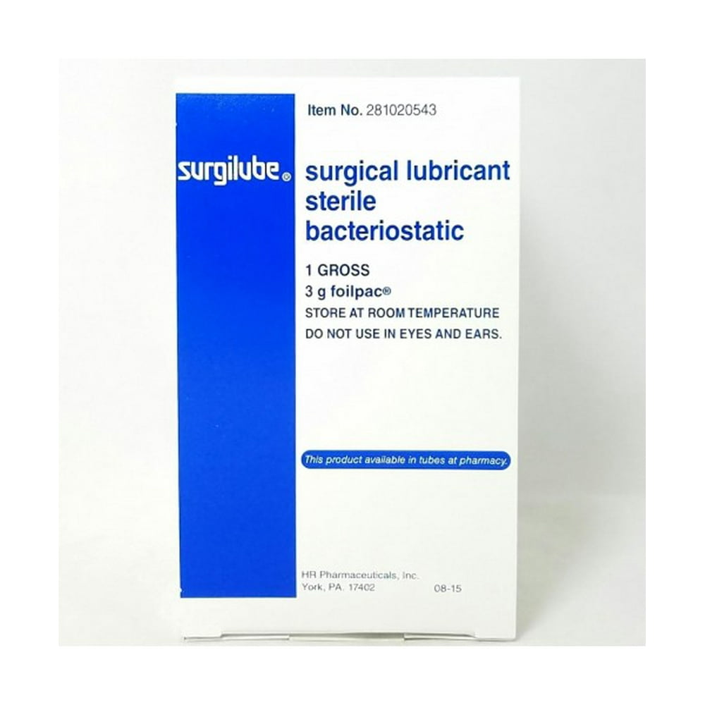 Surgilube Lubricating Jelly, 3 g packet, Box of 144 (surgical lubricant