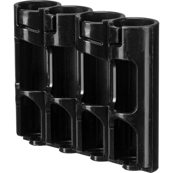 Storacell by Powerpax SlimLine AA Battery Caddy, Black, Holds 4 Batteries