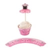Ballerina Cupcake Collars W/Picks (50Pc) - Party Supplies - 50 Pieces