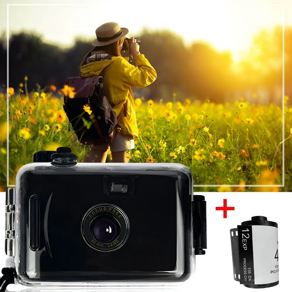 GJX 35mm Film Camera, Disposable Optical Camera, Durable Plastic Body, Youngsters Birthday Gifts, Automatic Focus, Compact Design, for Beginners, Travel Photography Kit, No Battery Required