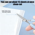 thumbnail image 5 of Portable Pen Style Scissors with Safety Rounded Tip - Stainless Steel Blades for Office Travel, Compact Lightweight Design with Protective Cover for Safe Use,Light Blue, 5 of 5