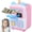 Pink, variant on 【Upgraded】 Piggy Bank, Face ID Password Unlocking Electronic Kids Bank ATM Security Unlocking Cash Coin Bank Toys Gifts for Kids, Coin Bank for Kid Above 3 Year Old Girl Boy