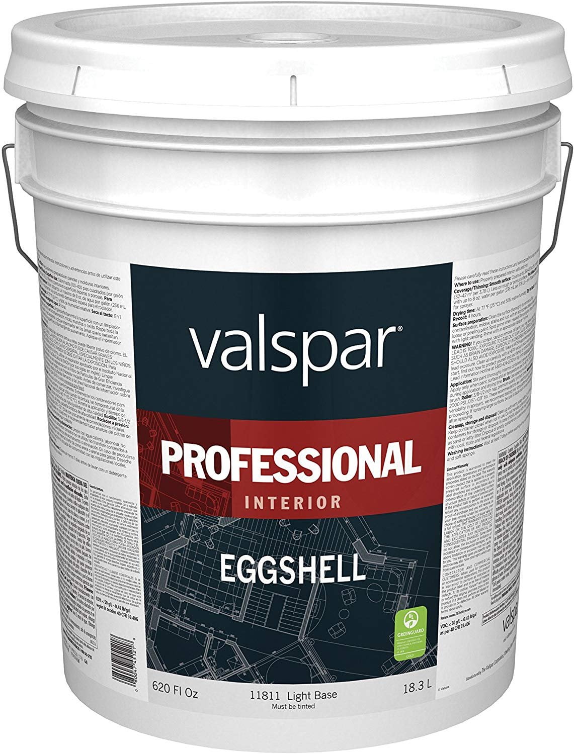 5 Gallon Light Base Interior Professional Series Paint Eggshell
