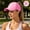 Hot Pink, variant on Womens Ponytail Baseball Cap Adjustable High Messy Bun Ponycap Quick Drying Trucker Hats