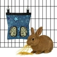thumbnail image 5 of WIRESTER 11"×9" Oxford Hanging Hay Feeder – Guinea Pig / Rabbit / Chinchilla Hay Storage Bag with Dual Openings & Back Hooks – Multi-Stars Pattern, 5 of 6