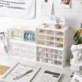 thumbnail image 2 of Pretty Comy 9 Grids Desktop Storage Box Jewelry Drawer Dust-proof Plastic Cosmetic Earrings Makeup Container Organizer, 2 of 6