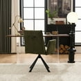 thumbnail image 5 of Kidol & Shellder Comfy Office Chair Swivel Desk Chair No Wheels Computer Chair Vanity Chair with High Back & Armrests for Home Office Makeup Room, Green, 5 of 7