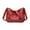 Red, variant on Deeceymbur Women Soft Washed Leather Shoulder Bag Multi-Zip Spacious Large Capacity Handbag For Daily Use Travel Work Shopping Necessity