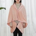 thumbnail image 2 of Wearable Blanket with Buttons Ultra Soft Warm Wrap Shawl Poncho for Women Comfy Office Chair Lap Sofa Bed Travel Cape Cover All Season Cozy Throw, 2 of 6