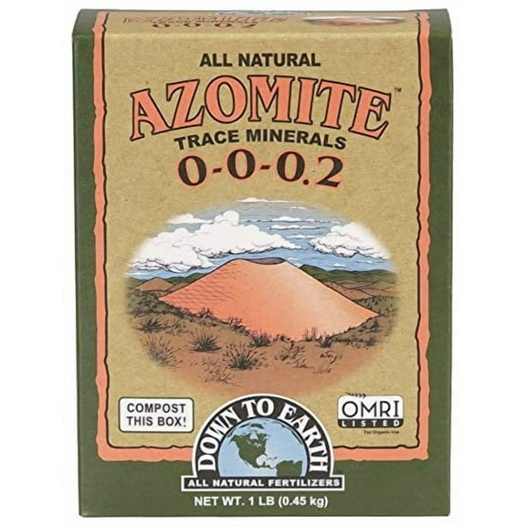 Down to Earth Organic White Azomite Powder for Improving Plant Growth 0-0-0.2, 1 lb