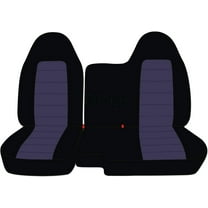 Fits 2004-2012 Chevy Colorado/GMC Canyon Velour Seat Covers Fr 60/40 No Arm:Blk Blue Gray