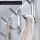 thumbnail image 4 of Ganchos adhesivos de acero inoxidable resistentes para colgar en la pared, sin tornillos, para baño, cocina, organización, paquete de 4 Aestivo | Plateado | AESTIVO, 4 of 7