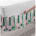thumbnail image 2 of Brick Bed Skirt, Scandinavian Doodle Style Grunge Design, Elastic Bedskirt Dust Ruffle Wrap Around for Bedding Decor, 4 Sizes, Rose Sea Green Teal, by Ambesonne, 2 of 2