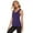 Purple, variant on Womens Workout Tank Tops Open Back Tops for Women Crew Neck Muscle Yoga U Neck Solid Ice Silk Underlay Shirt Casual Shirts for Women Dressy Summer Tops for Women Blue L
