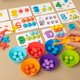 thumbnail image 3 of Juguete de madera con cuentas de clip para niños, cuenco para clasificar, actividades de aprendizaje para niños pequeños, juguete de motricidad fina, educación preescolar temprana, Montessori, 3 of 4