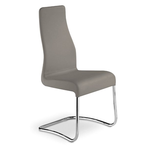 Casabianca Modern Florence Leather Italian Dining Chair in Beige