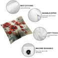 thumbnail image 6 of nygtbtfer Flower Throw Pillow Cushion Cover, Red Poppy Flower Grungy Paint Brush Effect Beige Digital Art Print, Decorative Square Accent Pillow Case, Red Ivory White, 6 of 7