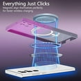 thumbnail image 3 of Magnetic Case for Samsung Galaxy S23 5G, Luxury Gradient Neon Color Case Compatible with MagSafe Charger Cover with Camera Lens Protector Pretty Phone Case for Women and Girl - Purple Grey, 3 of 14