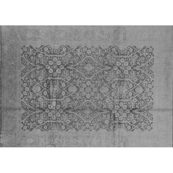 Ahgly Company Indoor Rectangle Oriental Gray Industrial Area Rugs, 6' x 9'