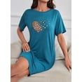 thumbnail image 4 of Women's Letter & Leopard Print Nightgown, 4 of 4