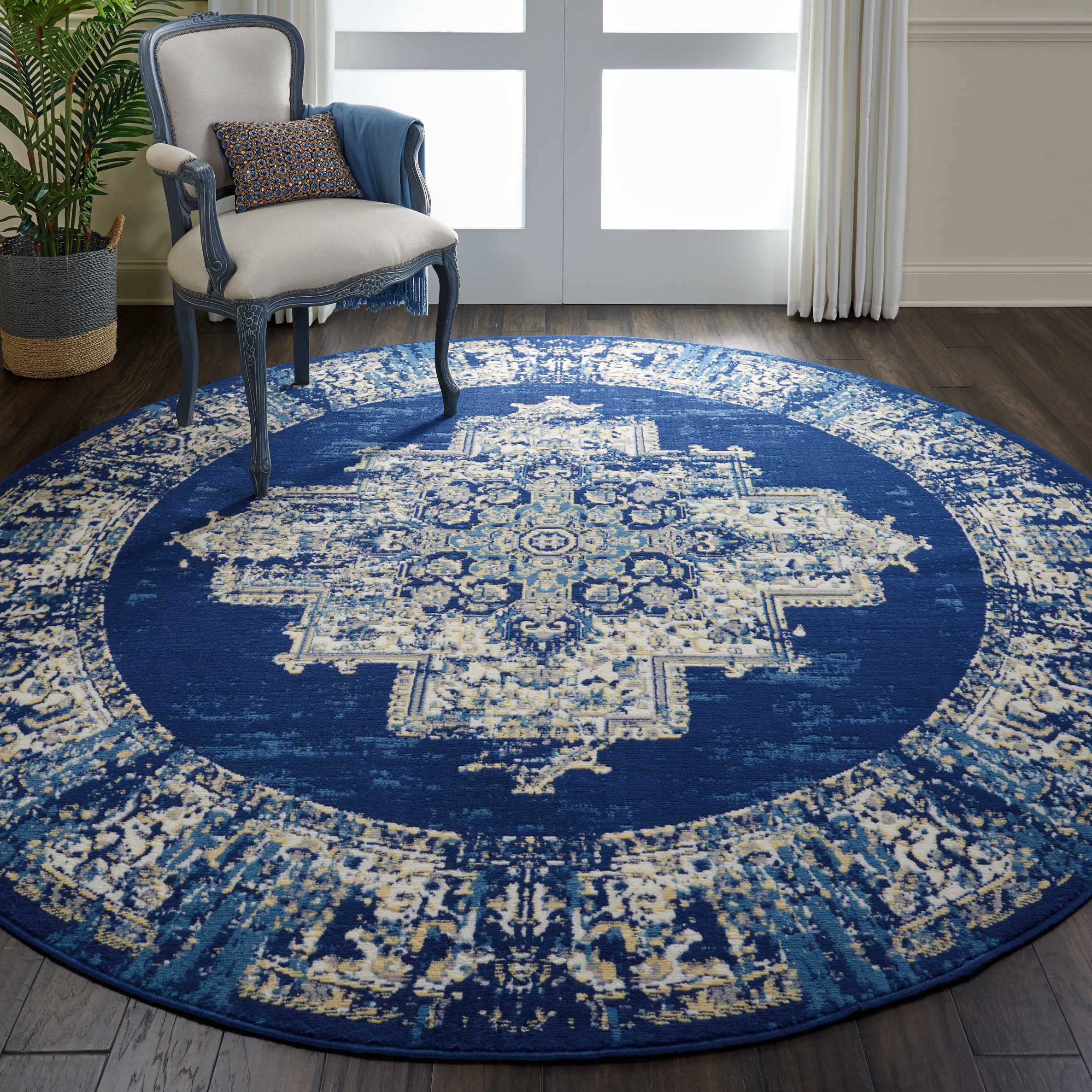 Desert Fields Contemporary Medallion Loomed Area Rug, 8' x 8'
