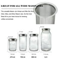 thumbnail image 4 of Coffee Filters Food Grade Stainless Steel Tea Cold Brew Coffee Maker Reusable Strainer Mesh Wide Mouth Mason Jar Filters, 4 of 9