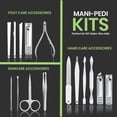 thumbnail image 4 of Utopia Care - Manicure Kit For Women and Men, Manicure Set with Nail Clippers or Nail Kit Includes Fingernail & Toenail Clippers,15-Pcs Pedicure Kit Stocking Stuffers With Travel Case - Green, 4 of 9