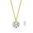 thumbnail image 5 of Charmsy Gold-Plated White Round CZ Pendant Chain Necklace for Women 18 Inches, 5 of 6