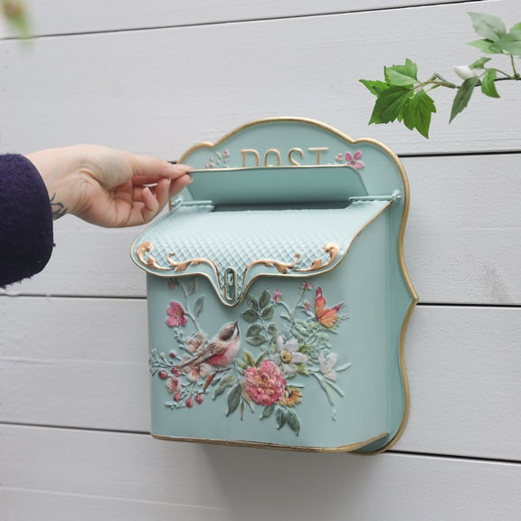 Vintage Mailboxes for Homes Wall Mount Mailbox for Outdoor,Side of House, Porch & Indoor Use,Perfect for Letters & Small Mail