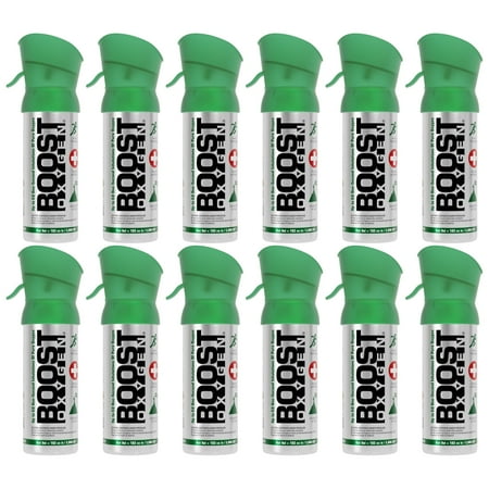 (12 pack) Boost Oxygen Portable Canned Oxygen, Natural, 3L