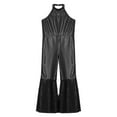 thumbnail image 5 of iiniim Kids Girls Disco Outfit 70s 80s Prom Sparkle Flare Jumpsuit Rave Party Full Bodysuit Black 10, 5 of 7