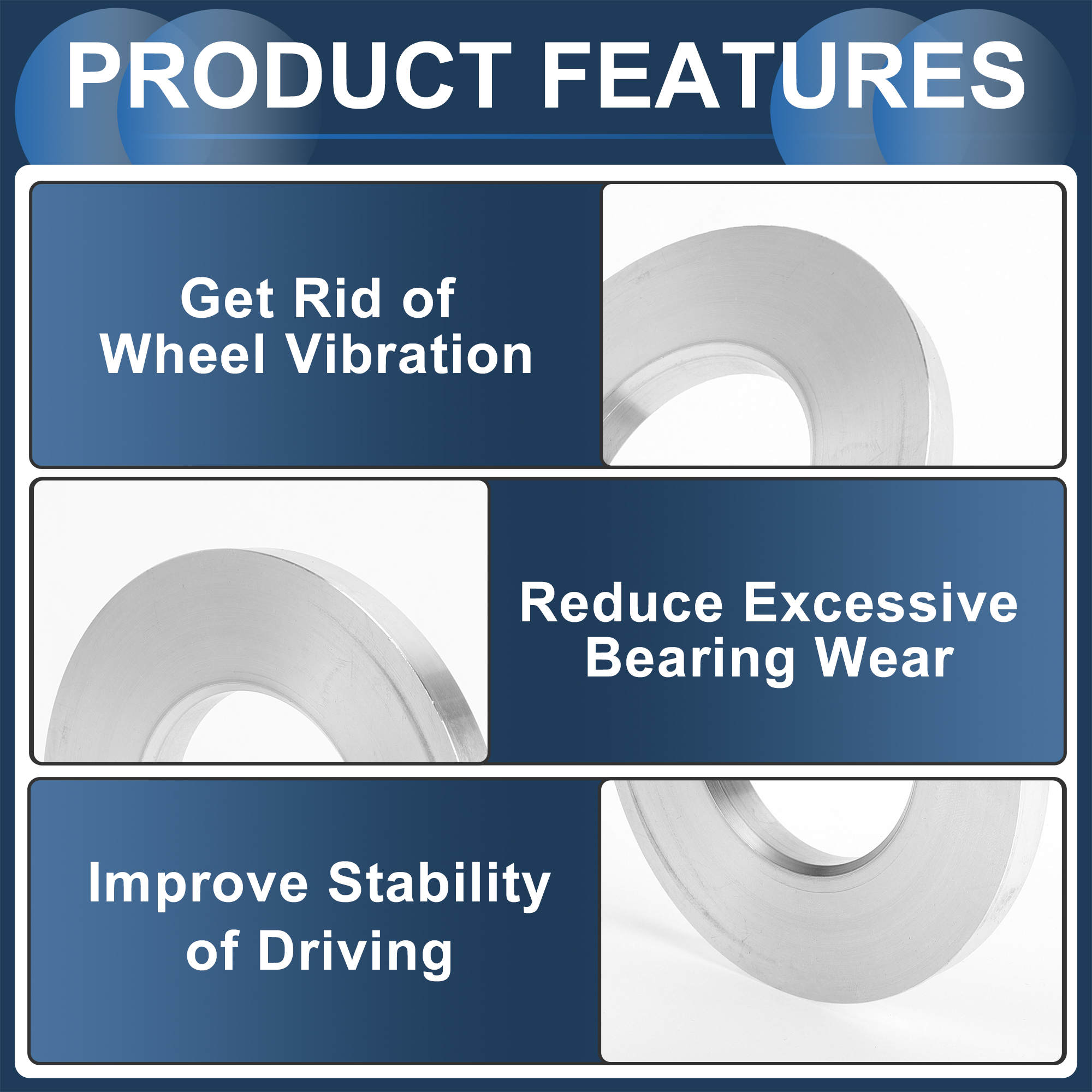 Unique Bargains 4pcs OD 112mm to ID 78.1mm Aluminium Alloy Car Hub Centric Rings Wheel Bore Center Spacer