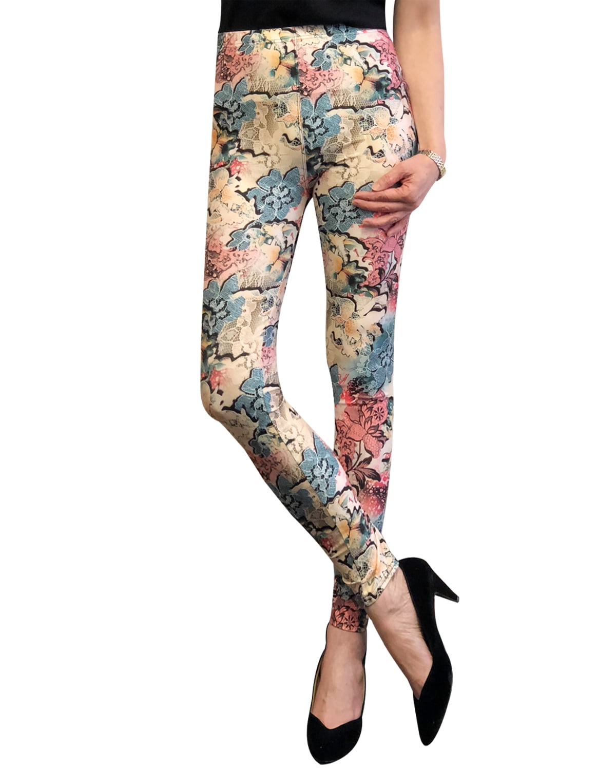 Wrapables Wrapables® Womens Ultra Soft And Stretchy Printed Leggings For Activewear And 