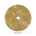 thumbnail image 3 of Dark Gold Christmas Tree Skirt, CXALSSY 35 inches Round Christmas Tree Skirt for XMAS Party Christmas Tree Decoration, 3 of 6