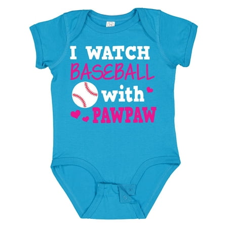 

Inktastic I Watch Baseball with My Pawpaw Gift Baby Girl Bodysuit