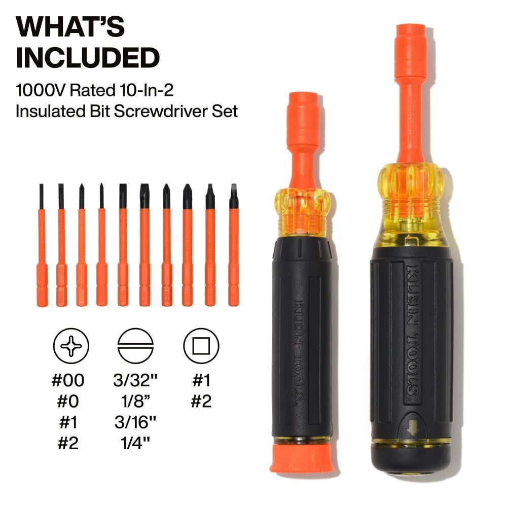 Klein Tools 10-In-2 Insulated Auto-Lock Screwdriver Set