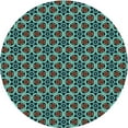 thumbnail image 1 of Ahgly Company Tapis Rond Lavable en Machine Intérieur Transitionnel Bourgogne Brun, 3 Pieds Rond, 1 of 7