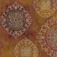 thumbnail image 3 of Unique Loom Outdoor Modern Collection Area Rug - Trio (6' 1" Square Rust Red/Gold), 3 of 7
