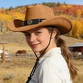 thumbnail image 1 of Chapeau de Cowboy Style Western pour Extérieur, Couvre-Chef Jazz Classique et à la Mode avec Design Polyvalent Toutes Saisons pour Tous les Jours, 1 of 5